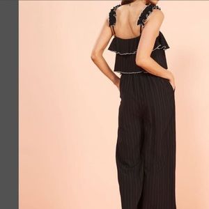 Minkpink Collection Women Jumpsuit  Ruffle Top Black & White Contrast